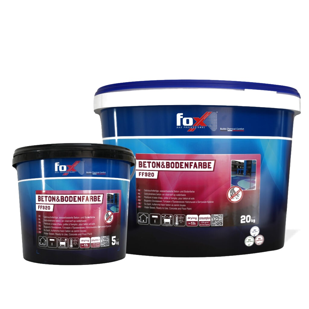 FOX BETON&BODENFARBE FF920 RAL 7001 5kg Blecheimer