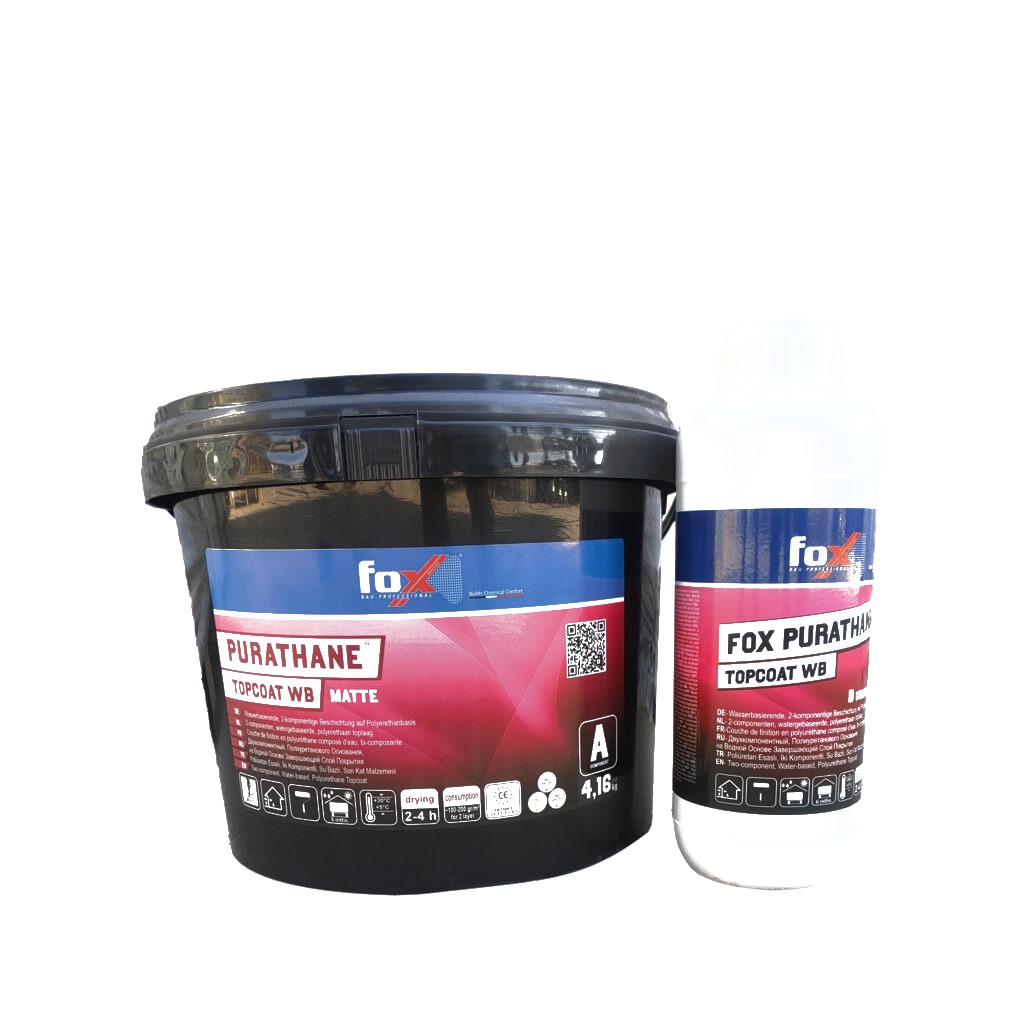 FOX PURATHANE TOPCOAT WB TRANSPARENT GLOSSY A COMP 4,07kg